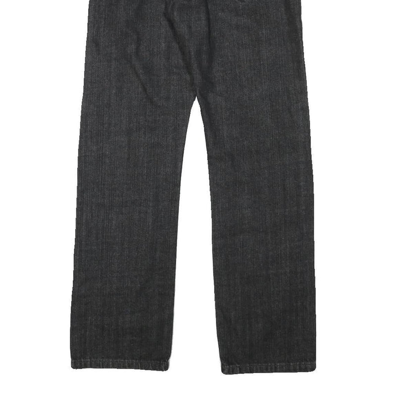LEVI'S Mens Jeans Black Regular Straight Denim Raw W28 L29 Classic Cotton Blend