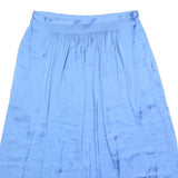 JIGSAW Womens Blue Swing Midi Polyester Skirt UK 10 Elegant Lightweight