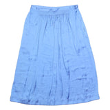 JIGSAW Womens Blue Swing Midi Polyester Skirt UK 10 Elegant Lightweight