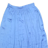 JIGSAW Womens Blue Swing Midi Polyester Skirt UK 10 Elegant Lightweight