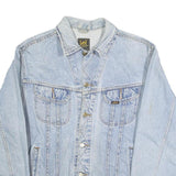 LEE Mens Blue Denim Jacket L Cotton Classic Fit Button Closure Casual Style