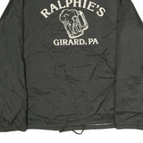 DON ALLESON ATHLETIC Mens Black Nylon Button Jacket M Lightweight Sportswear