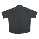WRANGLER Mens Black Cotton Blend Short Sleeve Shirt XL Button Pockets Casual
