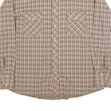 WRANGLER Mens Beige & Brown Check Shirt XL Western Classic Cotton Button