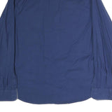 NAUTICA Mens Blue Classic Fit Stretch Cotton Shirt L Button-Down Collar Casual