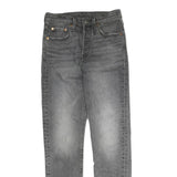 LEVI'S 501S Womens Jeans Grey Slim Straight Denim Medium W25 L28 Button Closure