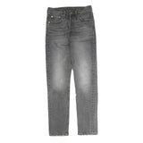 LEVI'S 501S Womens Jeans Grey Slim Straight Denim Medium W25 L28 Button Closure