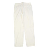 NAPAPIJRI Womens White Polyester Blend Regular Fit Straight Trousers W32 L32 Zip