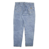 CARHARTT Mens Relaxed Blue Denim Light W40 L34 Zip Jeans Casual Workwear