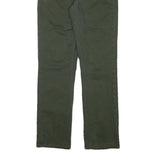 LEVI'S Mens Cotton Blend Olive Slim Straight Trousers W29 L29 Casual Zip Closure