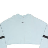 REEBOK Womens Blue Crew Neck 2XL Sweatshirt Cropped Casual Sportswear