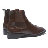 JONAK Womens Chelsea Boots Leather Brown UK 8 Stylish Classic Comfortable