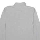 TOMMY HILFIGER Mens Grey Long Sleeve Plain Polo Shirt L Classic Cotton Blend