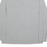 TOMMY HILFIGER Mens Grey Long Sleeve Plain Polo Shirt L Classic Cotton Blend