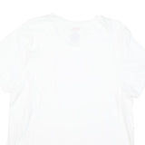 LEVI'S Mens White Cotton Blend T-Shirt M Short Sleeve V-Neck Plain Casual