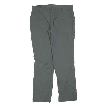 COLUMBIA Womens Grey Polyester Blend Regular Straight Trousers W36 L32 Outdoor