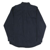 SADDLEBRED Mens Navy Blue Shirt L Cotton Blend Button Down Casual