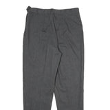 SIMONETTA Womens Wool Blend Grey Regular Fit Tapered Trousers W28 L28 Classic