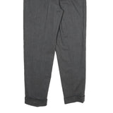 SIMONETTA Womens Wool Blend Grey Regular Fit Tapered Trousers W28 L28 Classic