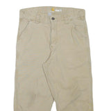 CARHARTT Mens Relaxed Fit Beige Cotton Blend Trouser W30 L21 Workwear Casual
