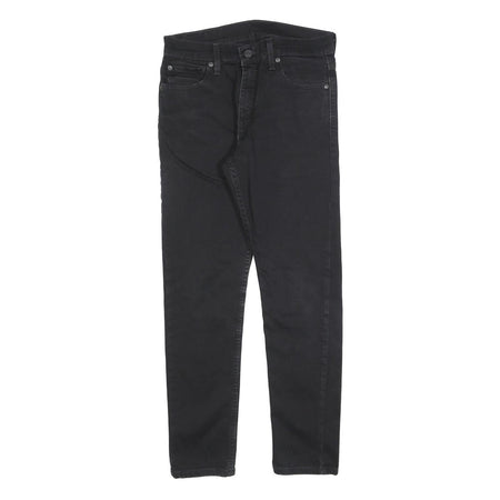 LEVI'S Mens Black Slim Tapered Denim Dark W29 L30 512 Jeans Cotton Blend Zip