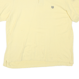 CHAPS Mens Yellow Polo Shirt XL Cotton Blend Basic Casual Summer Wear