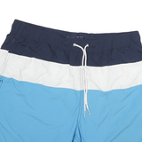 NAUTICA Mens Blue & White Swimming Shorts XL W34 Drawstring Lightweight Classic