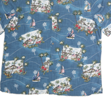 BATICK BAY Mens Blue Hawaiian Shirt XL Rayon Short Sleeve Summer Casual