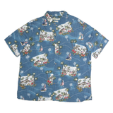 BATICK BAY Mens Blue Hawaiian Shirt XL Rayon Short Sleeve Summer Casual