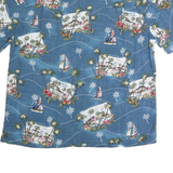 BATICK BAY Mens Blue Hawaiian Shirt XL Rayon Short Sleeve Summer Casual