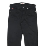 LEE COOPER Mens Black Regular Fit Straight Leg Trousers W34 L27 Zip Cotton Blend