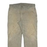 DICKIES Mens Relaxed Fit Jeans Beige Cotton Blend W36 L30 Workwear Zip Closure