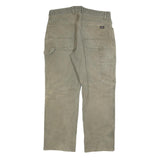 DICKIES Mens Relaxed Fit Jeans Beige Cotton Blend W36 L30 Workwear Zip Closure