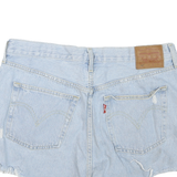 LEVI'S Womens Shorts Blue Casual Distressed M W34 Denim Summer Frayed Hem