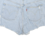 LEVI'S Womens Shorts Blue Casual Distressed M W34 Denim Summer Frayed Hem