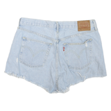 LEVI'S Womens Shorts Blue Casual Distressed M W34 Denim Summer Frayed Hem