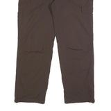 COLUMBIA Lined Womens Nylon Brown Relaxed Straight Trousers W36 L30 Outdoor Zip