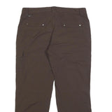 COLUMBIA Lined Womens Nylon Brown Relaxed Straight Trousers W36 L30 Outdoor Zip