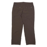 COLUMBIA Lined Womens Nylon Brown Relaxed Straight Trousers W36 L30 Outdoor Zip