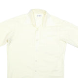 DEUTCH BROS Mens Cream Shirt M Cotton Blend Button Short Sleeve Casual
