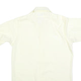 DEUTCH BROS Mens Cream Shirt M Cotton Blend Button Short Sleeve Casual