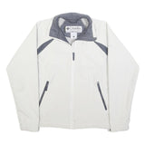 COLUMBIA Womens White & Grey Zip Jacket S Polyester Outdoor Sportswear