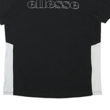 ELLESSE Mens Black & White Logo Graphic T-Shirt M Short Sleeve Crew Neck