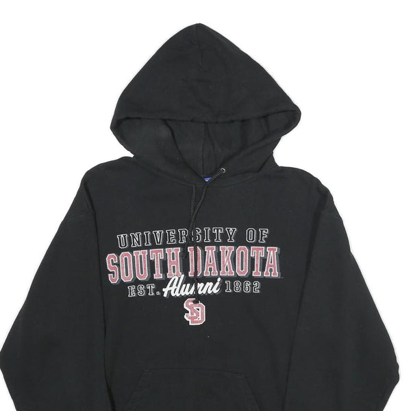 CHAMPION Mens Black University Of South Dakota Alumni Pullover Hoodie M Cotton