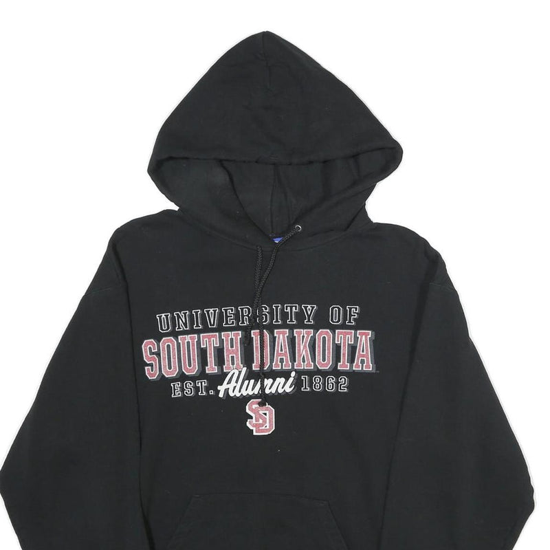 CHAMPION Mens Black University Of South Dakota Alumni Pullover Hoodie M Cotton