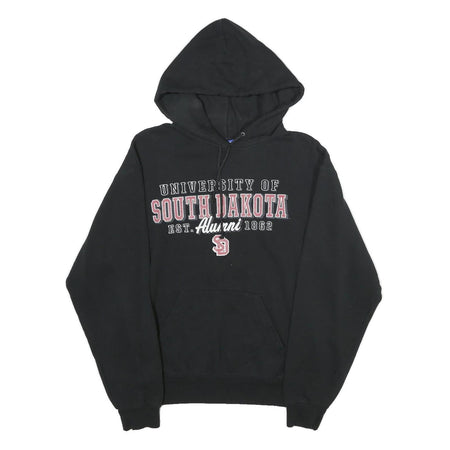 CHAMPION Mens Black University Of South Dakota Alumni Pullover Hoodie M Cotton