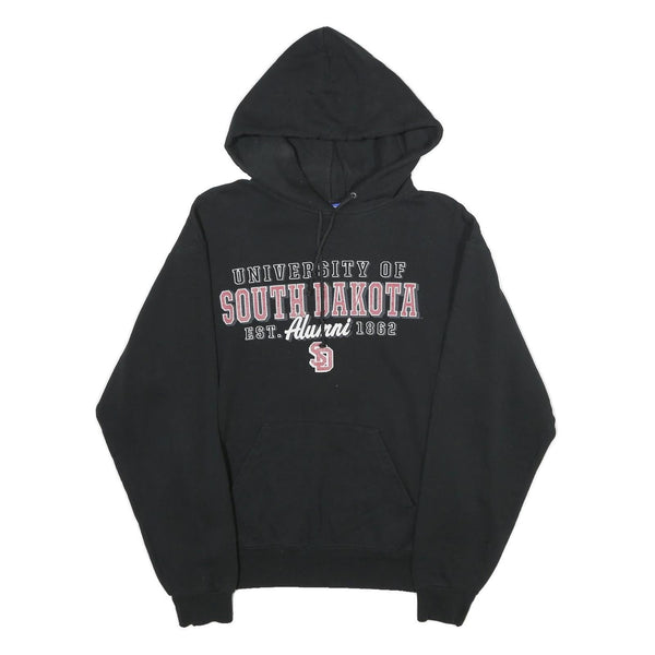 CHAMPION Mens Black University Of South Dakota Alumni Pullover Hoodie M Cotton
