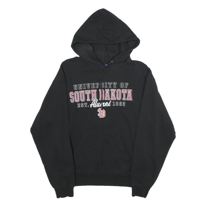 CHAMPION Mens Black University Of South Dakota Alumni Pullover Hoodie M Cotton