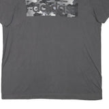 ADIDAS Mens Grey Graphic T-Shirt L Short Sleeve Crew Neck Cotton Blend Casual