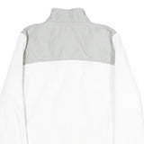 FILA Womens White & Grey Casual Polyester Jacket L Zip Plain Warm Soft